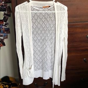 White cardigan